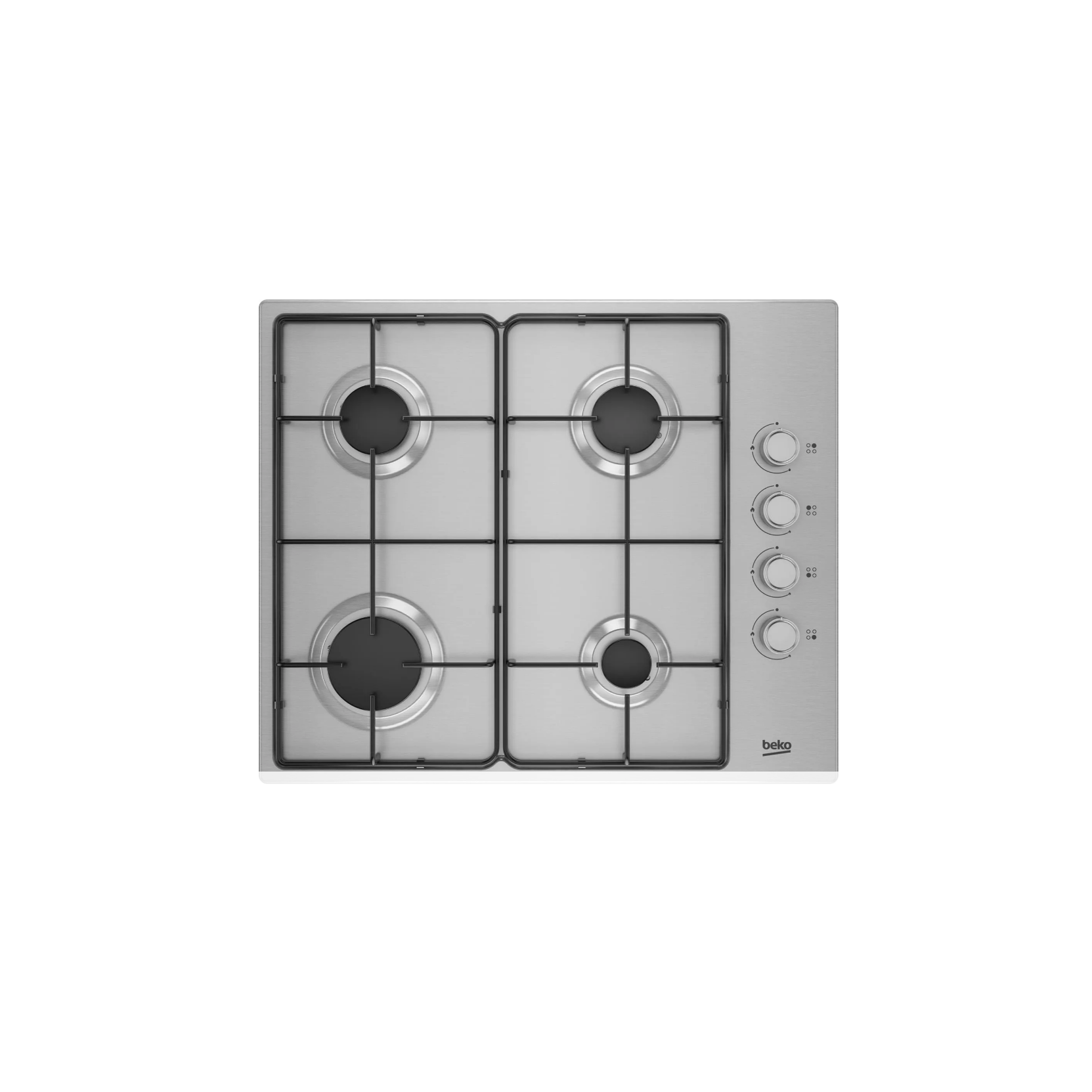 Beko piano cottura a gas HIGG641C3SX 4 fuochi 60 cm inox